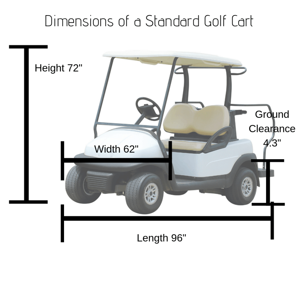 dimensions of a golf cart