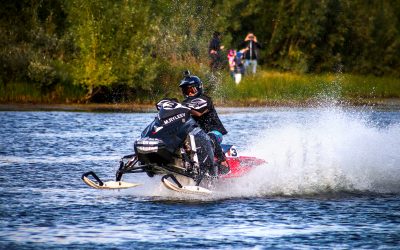 snowmobile on sand
